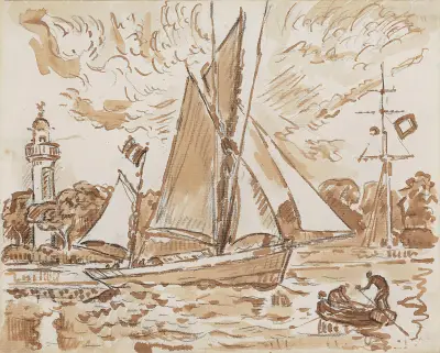La Rochelle, un thonier av Paul Signac