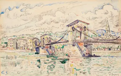 Le Pont de Bourg-Saint-Andéol av Paul Signac
