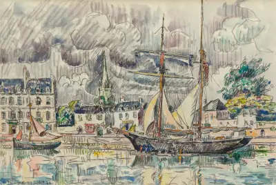 Le port de Paimpol av Paul Signac