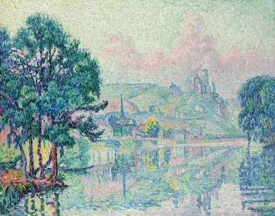 Les Andelys. Matin. Été av Paul Signac