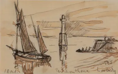 Lighthouse at Loctudy av Paul Signac