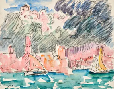Marseille, Le Fort Saint-Jean av Paul Signac