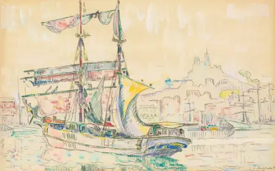 Marseille. Voilier av Paul Signac