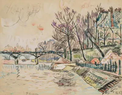 Paris, le Pont des Arts, 1927 av Paul Signac