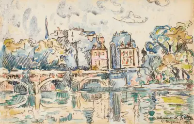 Paris. Le Pont-Neuf, 1927 av Paul Signac