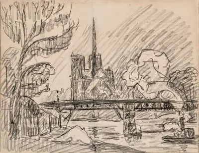 Paris. Notre-Dame av Paul Signac