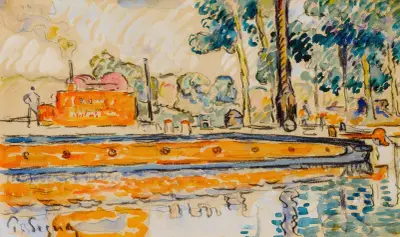 Rivière av Paul Signac