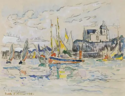 Sables D’olonne, Vue De Port av Paul Signac