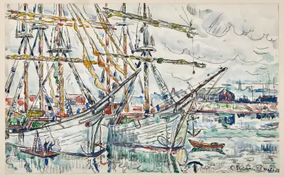 Saint-Malo. les terre-neuviers av Paul Signac