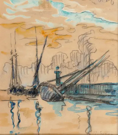 Saint-Tropez La jetée av Paul Signac