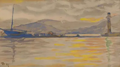 Saint-Tropez, Le Port, 1894 av Paul Signac