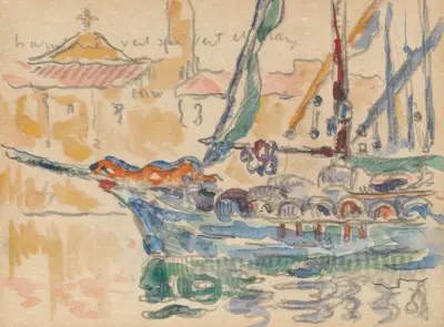 Saint-Tropez. Les tartanes av Paul Signac