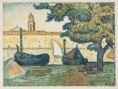 St. Tropez (The Port of St. Tropez), 1894 av Paul Signac