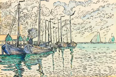 Volendam, Barques De Pêche av Paul Signac