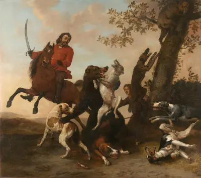 Bear Hunt av Paulus Potter