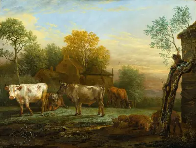 Cattle in a Meadow av Paulus Potter