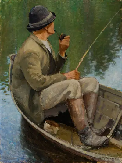 Man Fishing av Pekka Halonen