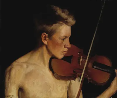 The Violinist av Pekka Halonen