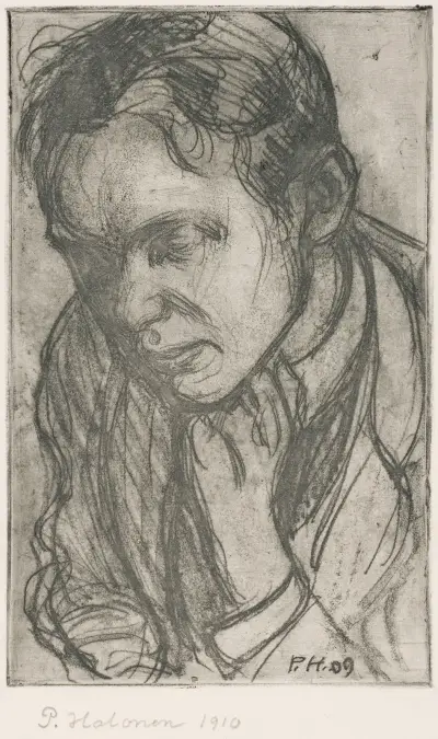 Young Man Deep in Thought von Pekka Halonen