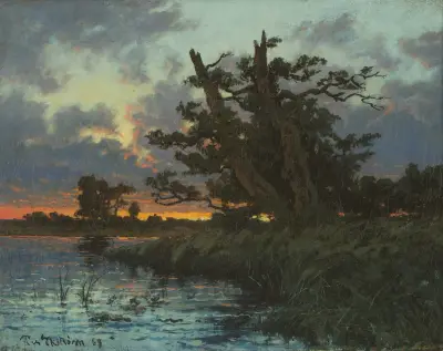Landschaft nach dem Sonnenuntergang von Per Ekström