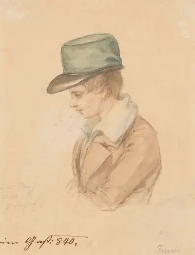 Boy with Green Cap av Peter Fendi