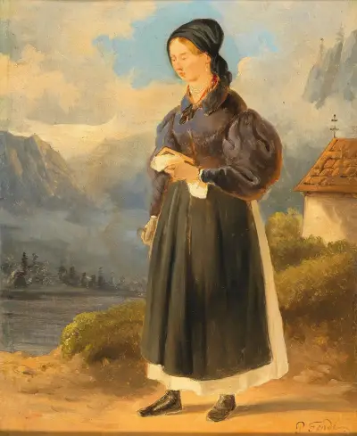 Countrywoman from the Salzkammergut av Peter Fendi