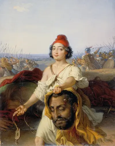 David mit dem Haupt Goliaths av Johann Peter Krafft