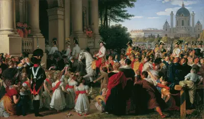 Kejsar Frans I:s intåg i Wien efter freden i Paris den 16 juni 1814 av Johann Peter Krafft