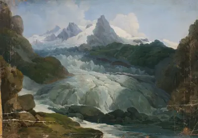 Der Rhônegletscher av Johann Peter Krafft