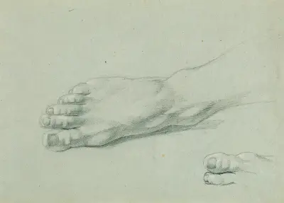 Fotstudie till 'Arindal och Daura' av Johann Peter Krafft