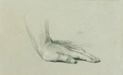 Handstudie till 'Arindal och Daura' av Johann Peter Krafft