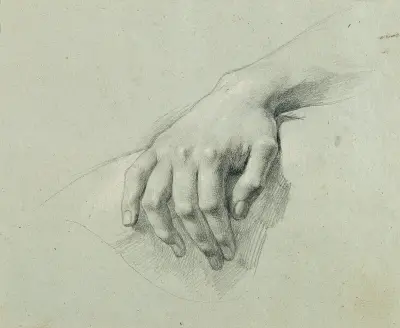 Handstudie zu ‘Arindal und Daura’ av Johann Peter Krafft