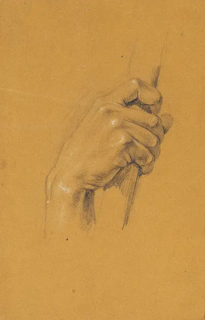 Handstudie till ’Ossian och Malvina’ av Johann Peter Krafft