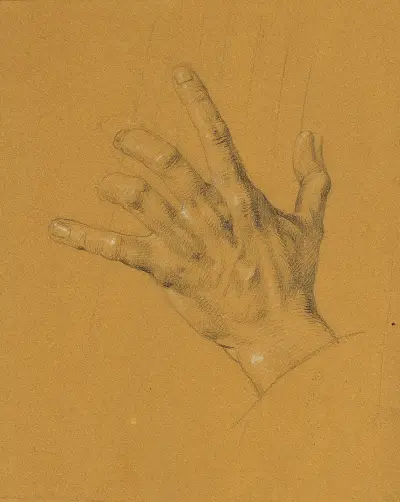 Handstudie zu ‘Ossian und Malvina’ av Johann Peter Krafft