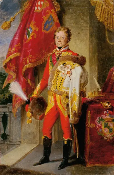 Ignaz greve Gyulay von Naros-Nemeth und Nadaska i ungersk uniform av Johann Peter Krafft