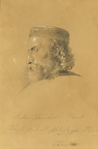 Huvudstudie av Johann Peter Krafft