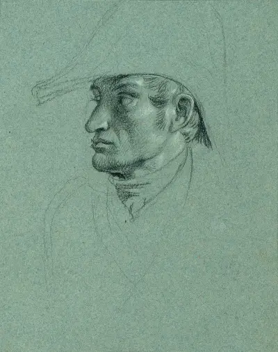 Huvudstudie till ’Kejsar Frans återkomst från Pressburg’ av Johann Peter Krafft