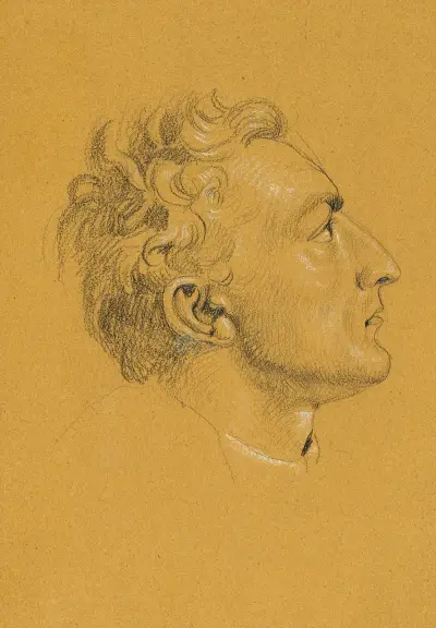 Studie hlavy k „Návratu císaře Františka z Prešpurku“, Johann Peter Krafft