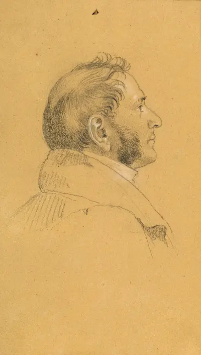 Huvudstudie till ’Kejsar Frans återkomst från Pressburg’ av Johann Peter Krafft