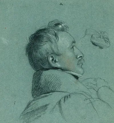 Studie hlavy k obrazu „Návrat císaře Františka z Prešpurku“, Johann Peter Krafft