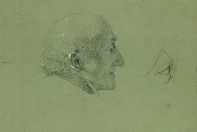 Porträtstudie zur ‘Heimkehr des Landwehrmannes’ (1820) av Johann Peter Krafft