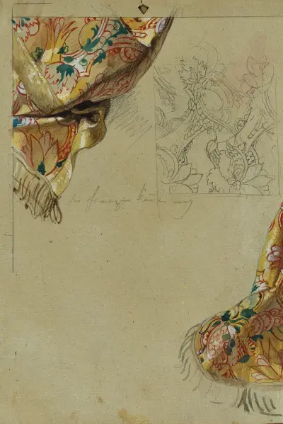 Studie einer Draperie av Johann Peter Krafft