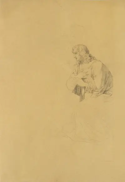 Studie av en lärjunge av Johann Peter Krafft