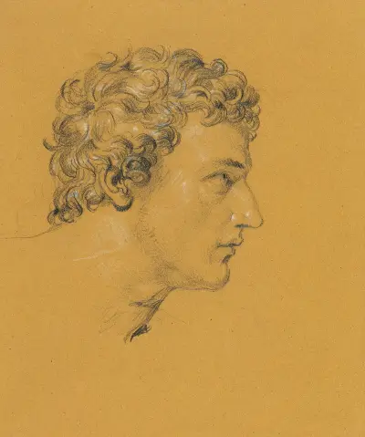 Studie av ett huvud av Johann Peter Krafft