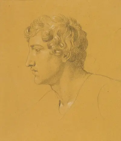 Huvudstudie av Johann Peter Krafft