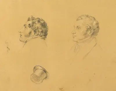 Studie till 'Intåg efter Parisfreden' av Johann Peter Krafft