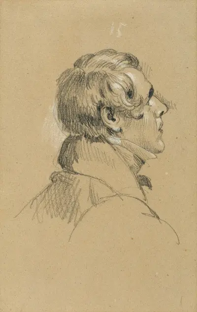 Studie k „Návratu císaře Františka z Prešpurku“, 1828 – č. 1, Johann Peter Krafft