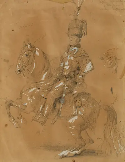 Theodor Aron de Bistra zu Pferd av Johann Peter Krafft