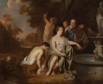 Diana and her Nymphs at a Fountain av Sir Peter Lely