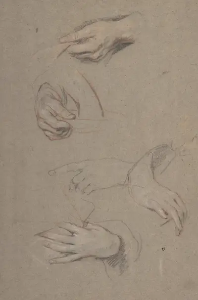 Studien der Hände von Sir Peter Lely